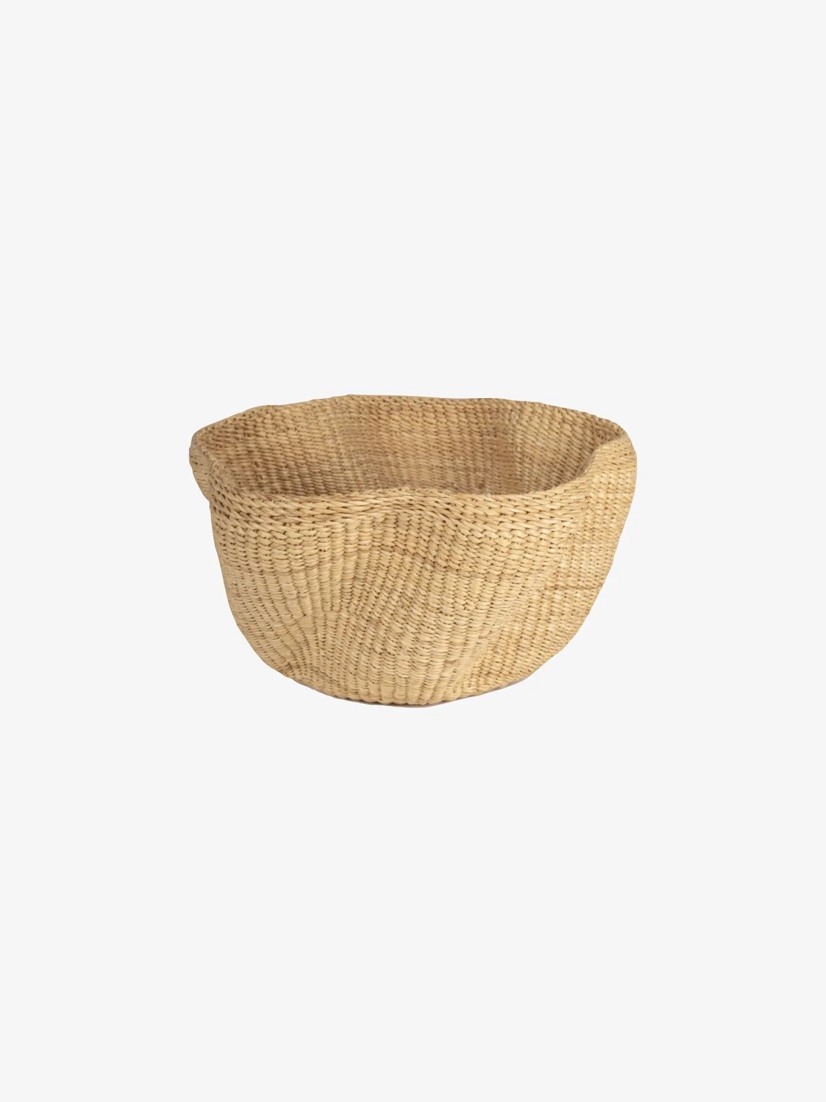 Woven Wave Basket in Green — E&A Interiors